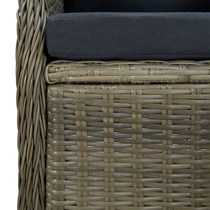 Set da Pranzo da Giardino 7 pz Marrone in Polyrattan | homemem39