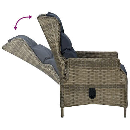 Set da Pranzo da Giardino 7 pz Marrone in Polyrattan | homemem39