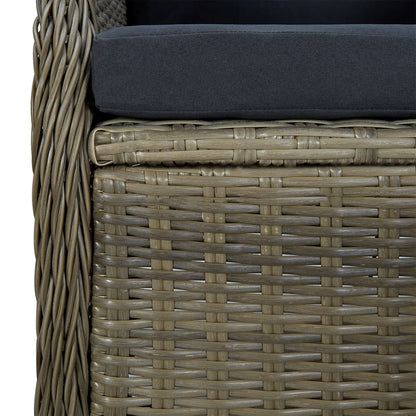 Set da Pranzo da Giardino 7 pz Marrone in Polyrattan | homemem39