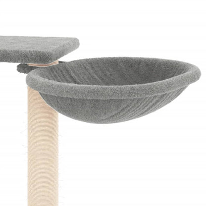 Albero per Gatti con Tiragraffi Grigio Chiaro 82 cm - homemem39