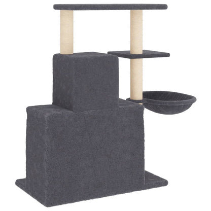 Albero per Gatti con Tiragraffi in Sisal Grigio Scuro 83 cm - homemem39