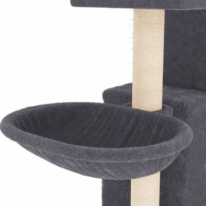Albero per Gatti con Tiragraffi in Sisal Grigio Scuro 83 cm - homemem39