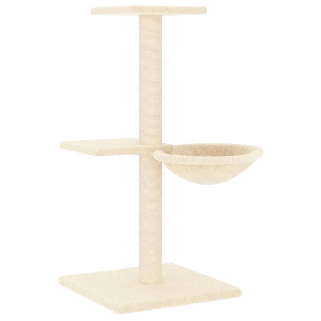 Albero per Gatti con Tiragraffi in Sisal Crema 72 cm | homemem39