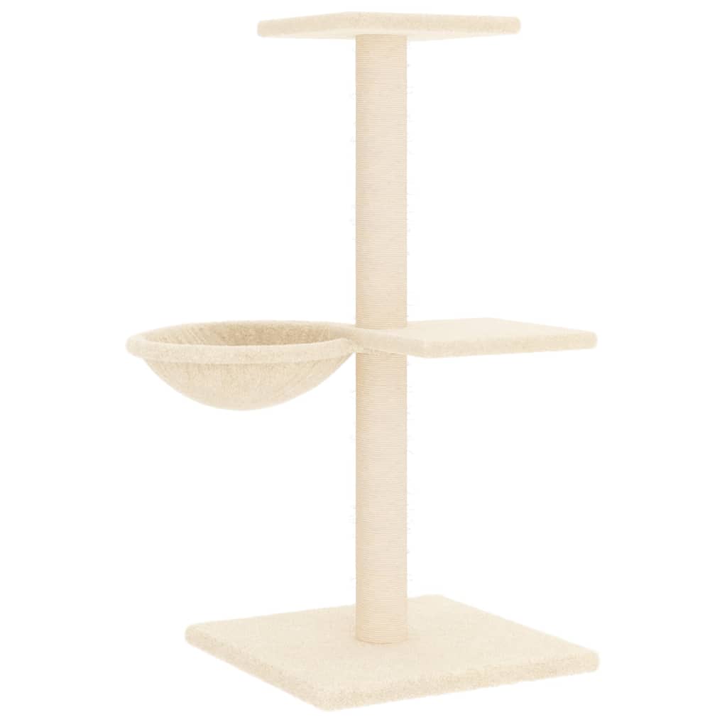 Albero per Gatti con Tiragraffi in Sisal Crema 72 cm | homemem39