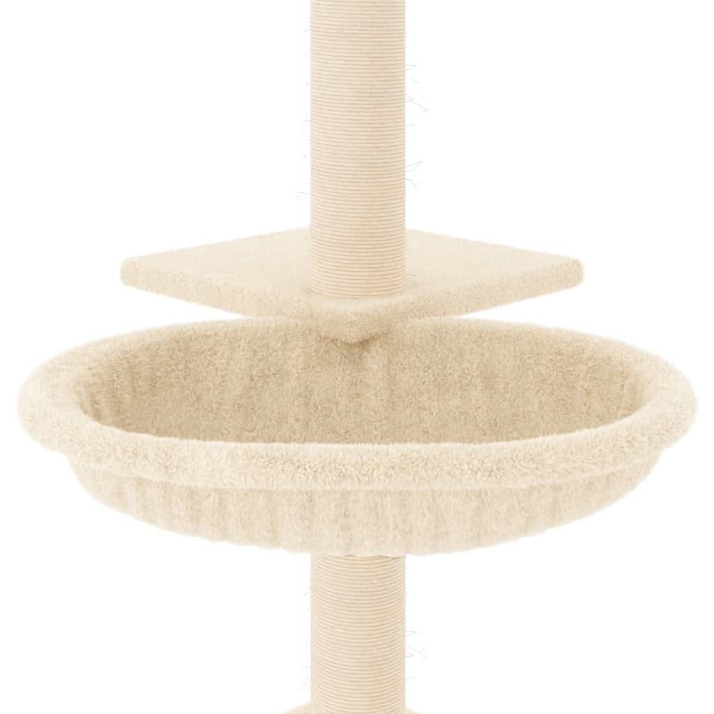 Albero per Gatti con Tiragraffi in Sisal Crema 72 cm | homemem39
