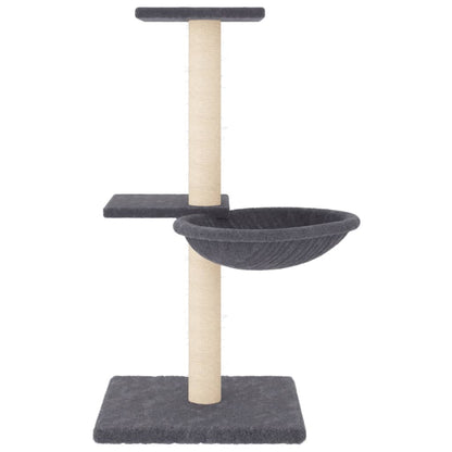 Albero per Gatti con Tiragraffi in Sisal Grigio Scuro 72 cm | homemem39