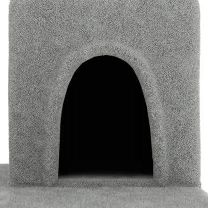 Albero per Gatti con Tiragraffi in Sisal Grigio Chiaro 154 cm - homemem39