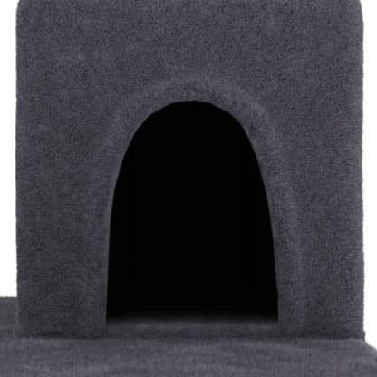 Albero per Gatti con Tiragraffi in Sisal Grigio Scuro 154 cm - homemem39