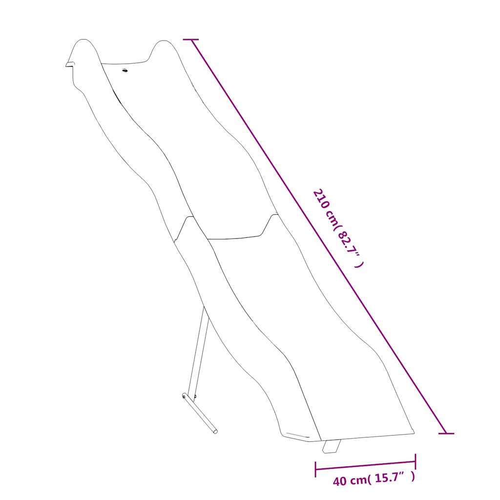 Scivolo per Bambini Blu 210x40 cm in Polipropilene | homemem39