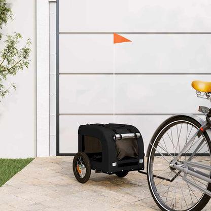 Rimorchio da Bici per Animali Nero Oxford e Ferro - homemem39