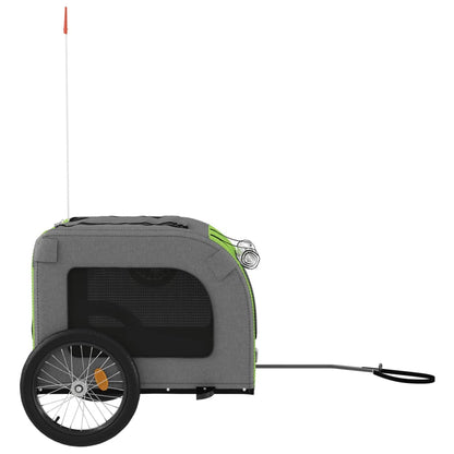Rimorchio da Bici per Animali Verde e Grigio Oxford e Ferro - homemem39