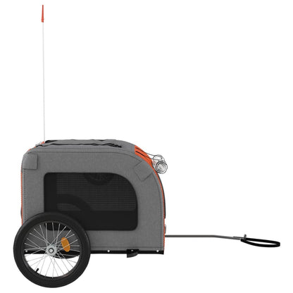 Rimorchio da Bici per Animali Arancione e Grigio Oxford e Ferro - homemem39