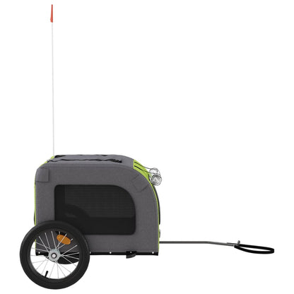 Rimorchio da Bici per Animali Verde e Grigio Oxford e Ferro - homemem39