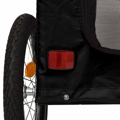 Rimorchio per bicicletta per animali domestici Nero | homemem39