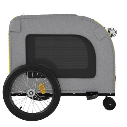 Rimorchio da Bici per Animali Giallo e Grigio Oxford e Ferro - homemem39