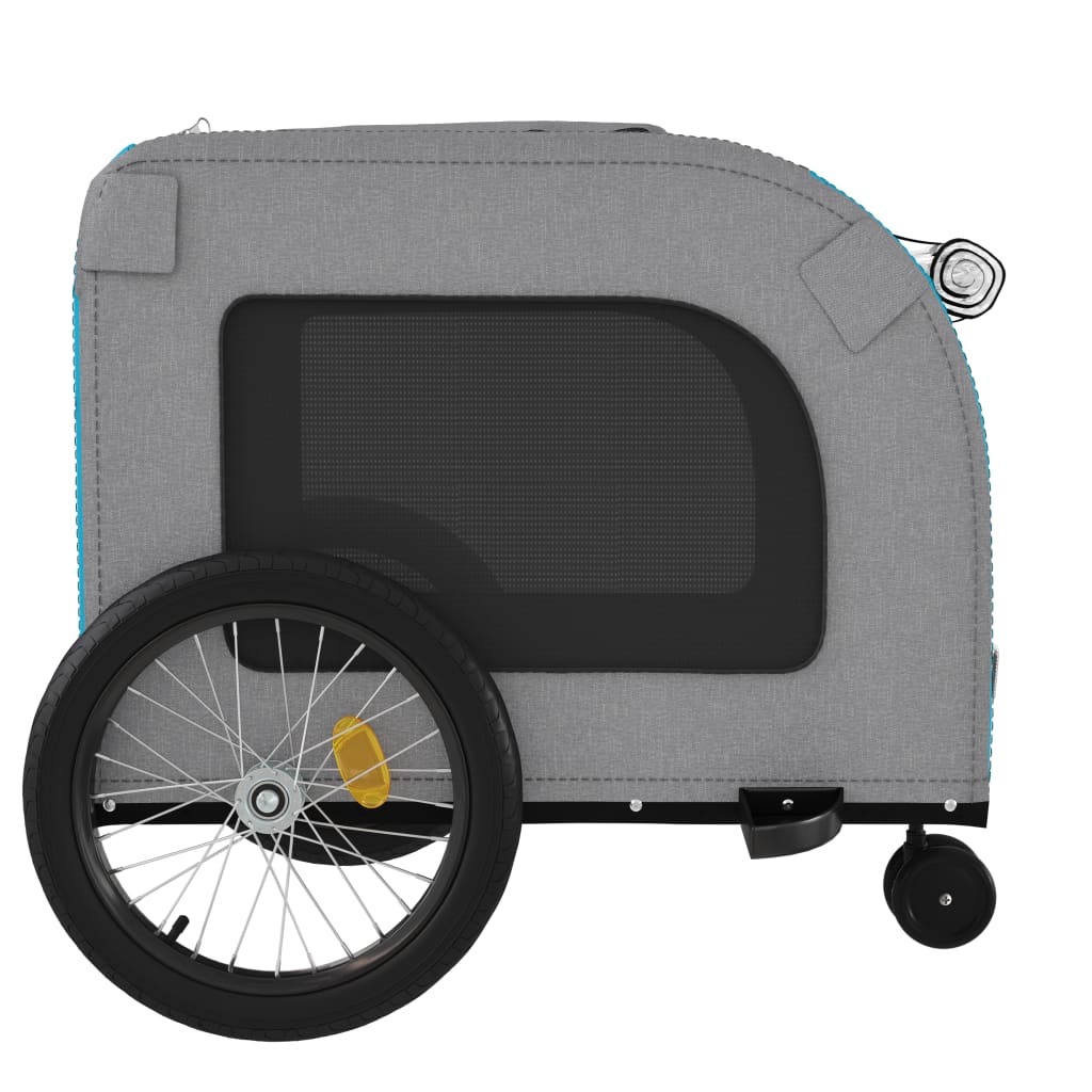 Rimorchio da Bici per Animali Blu e Grigio Oxford e Ferro - homemem39