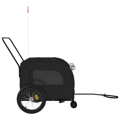 Rimorchio da Bici per Animali Nero Oxford e Ferro - homemem39
