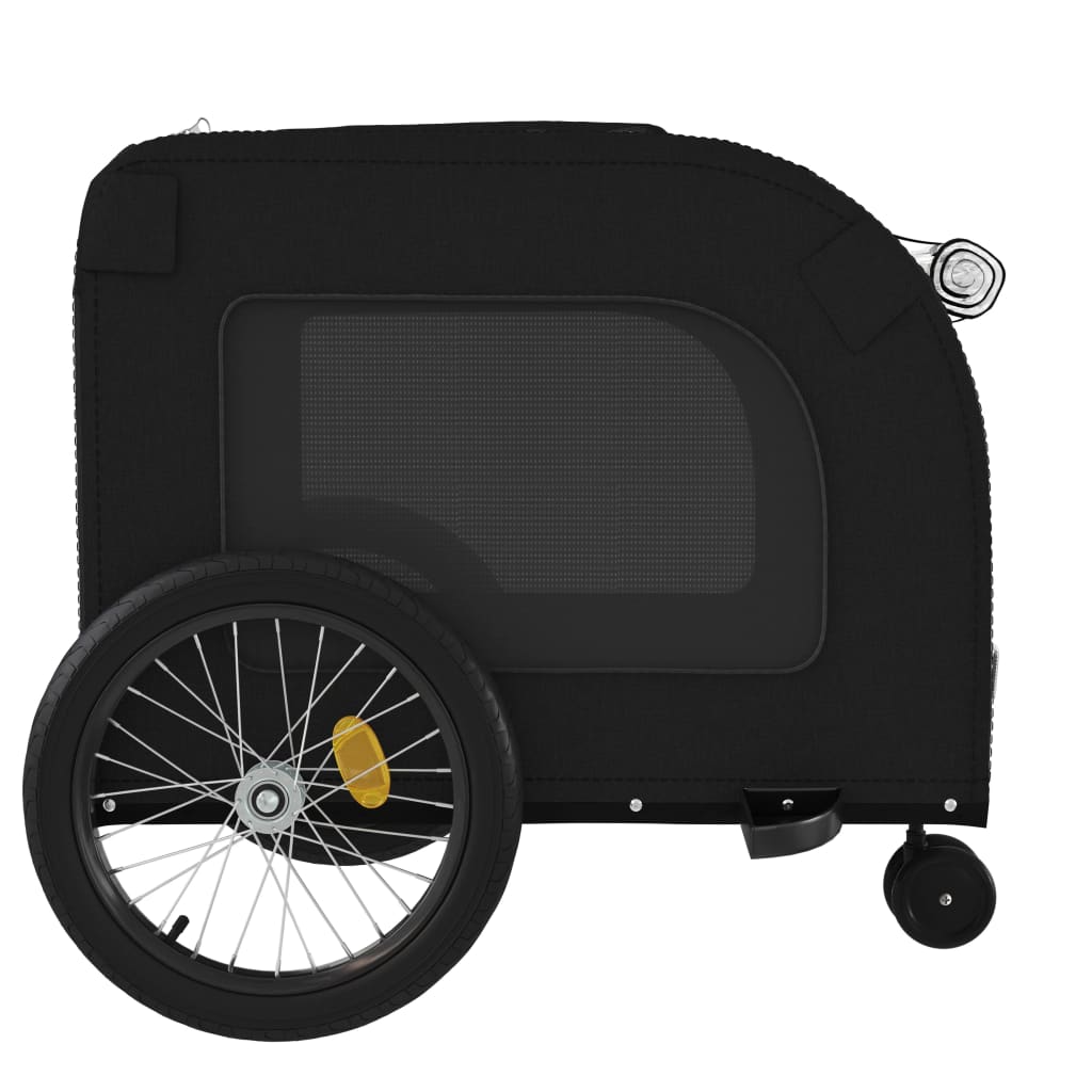Rimorchio da Bici per Animali Nero Oxford e Ferro - homemem39