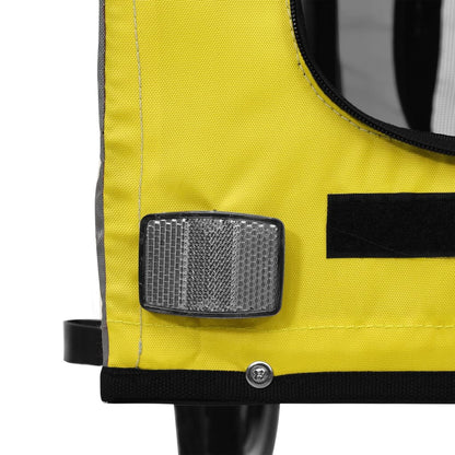 Rimorchio da Bici per Animali Giallo e Grigio Oxford e Ferro - homemem39