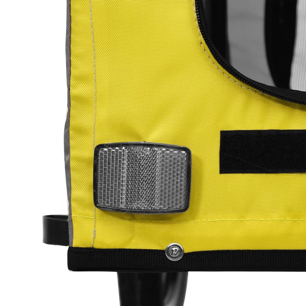 Rimorchio da Bici per Animali Giallo e Grigio Oxford e Ferro | homemem39