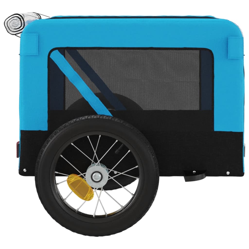 Rimorchio da Bici per Animali Blu e Nero Oxford e Ferro | homemem39