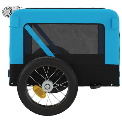 Rimorchio da Bici per Animali Blu e Nero Oxford e Ferro - homemem39