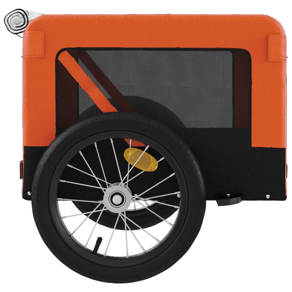 Rimorchio da Bici per Animali Arancione e Nero Oxford e Ferro - homemem39