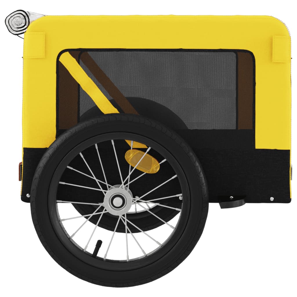 Rimorchio da Bici per Animali Giallo e Nero Oxford e Ferro - homemem39