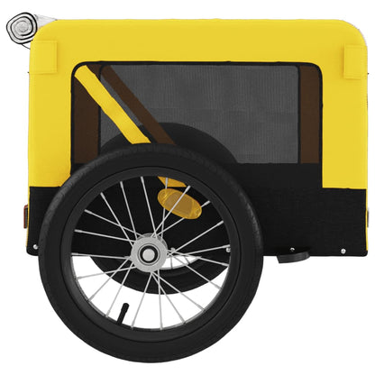Rimorchio da Bici per Animali Giallo e Nero Oxford e Ferro - homemem39