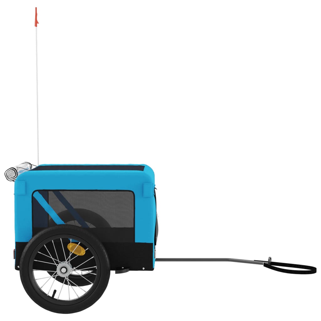 Rimorchio da Bici per Animali Blu e Nero Oxford e Ferro | homemem39