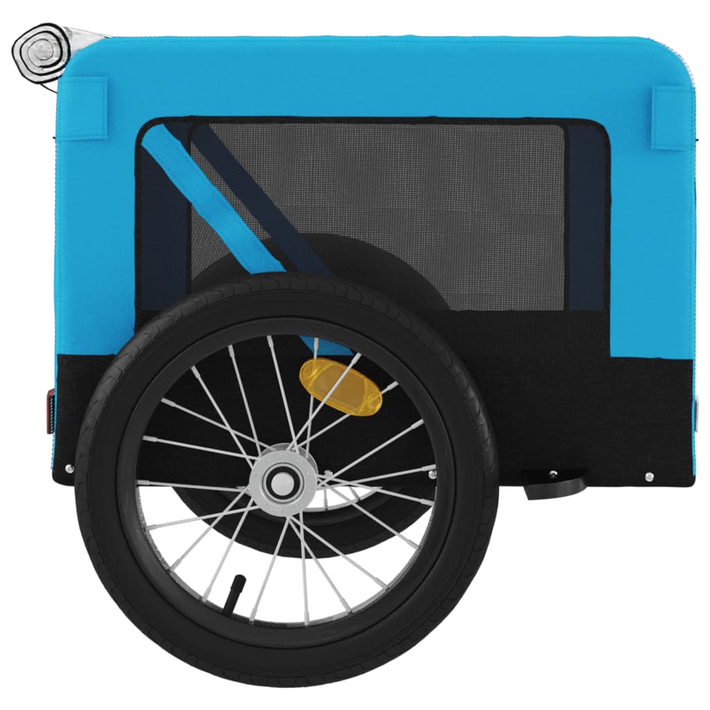 Rimorchio da Bici per Animali Blu e Nero Oxford e Ferro - homemem39