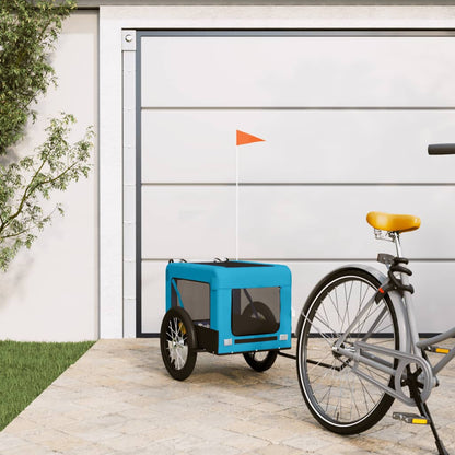 Rimorchio da Bici per Animali Blu e Nero Oxford e Ferro - homemem39