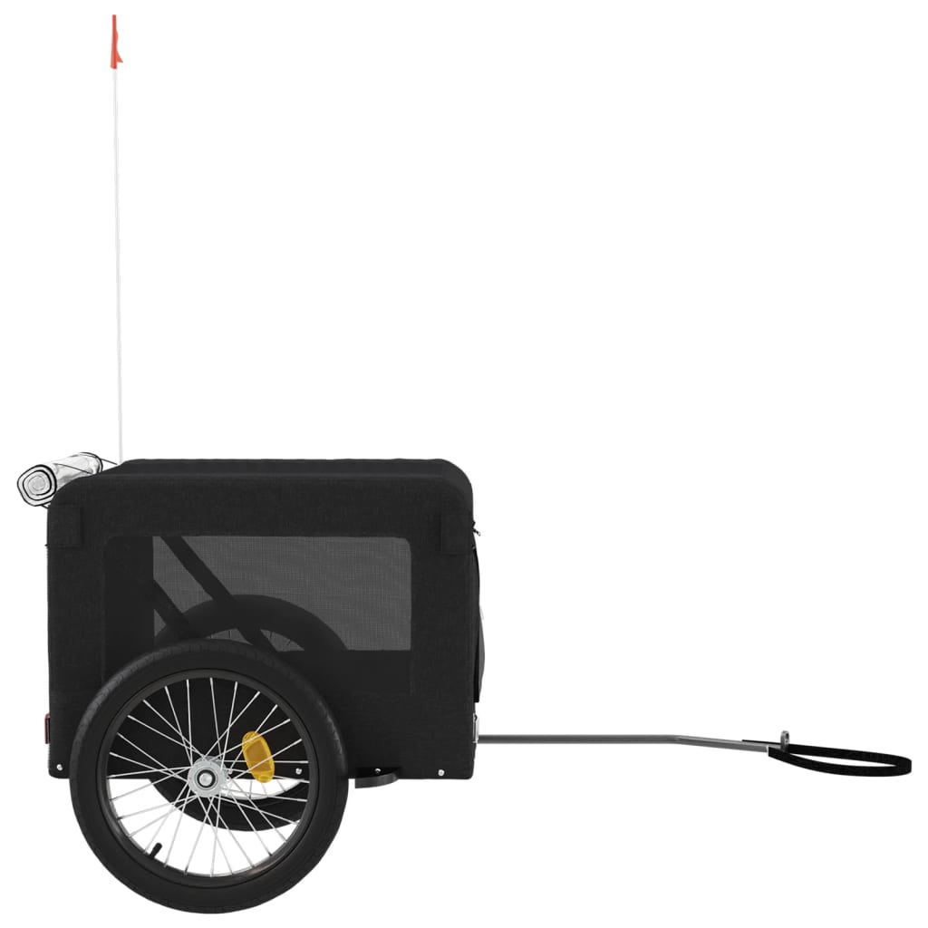 Rimorchio da Bici per Animali Nero Oxford e Ferro - homemem39