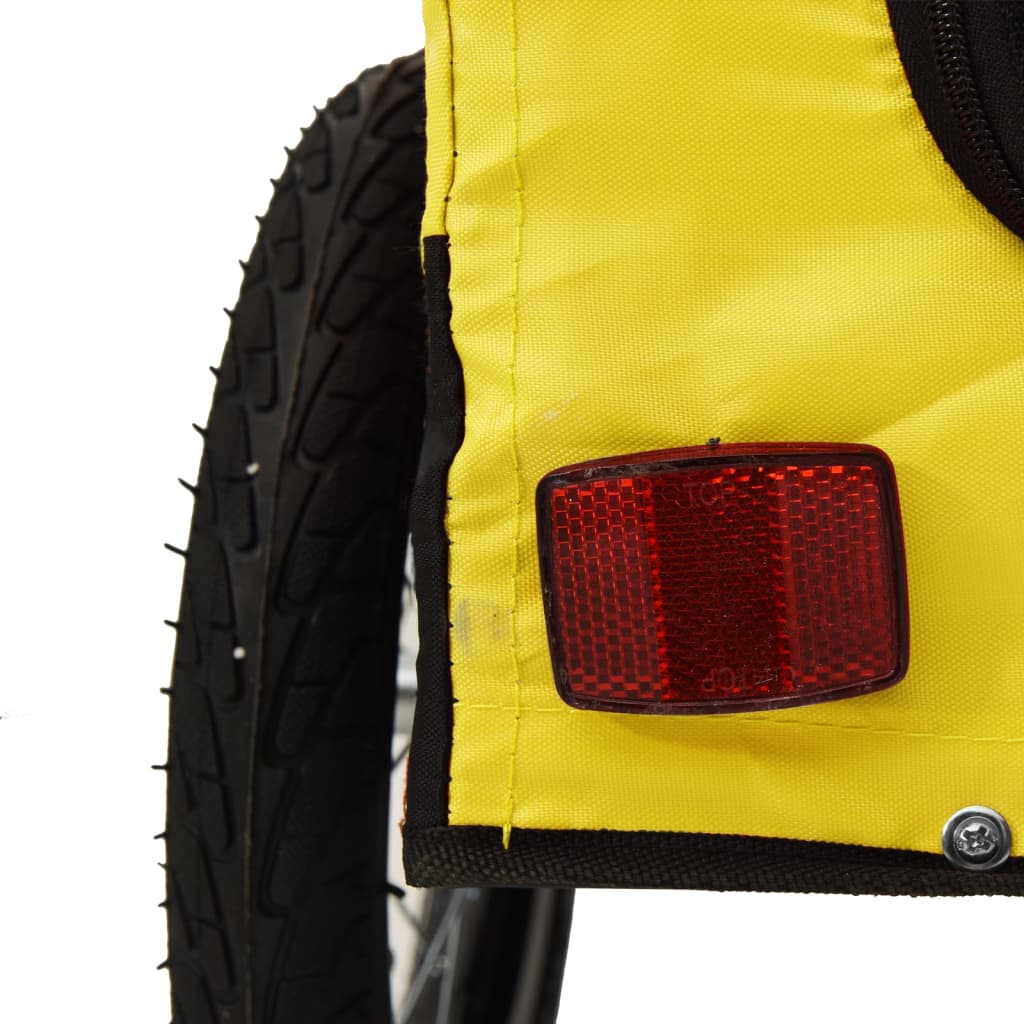 Rimorchio da Bici per Animali Giallo e Nero Oxford e Ferro - homemem39