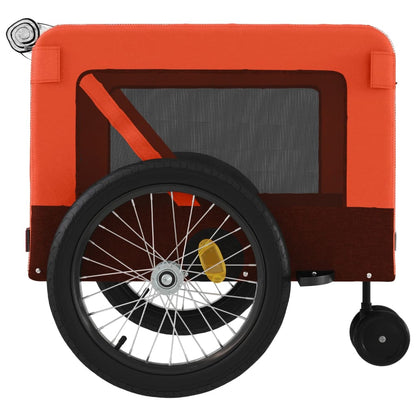Rimorchio da Bici per Animali Arancione e Nero Oxford e Ferro - homemem39