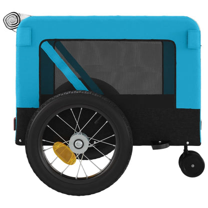 Rimorchio da Bici per Animali Blu e Nero Oxford e Ferro - homemem39