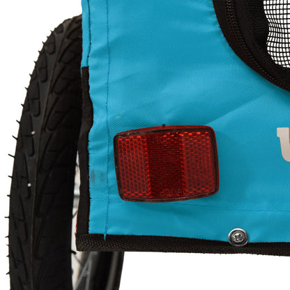 Rimorchio da Bici per Animali Blu e Nero Oxford e Ferro - homemem39
