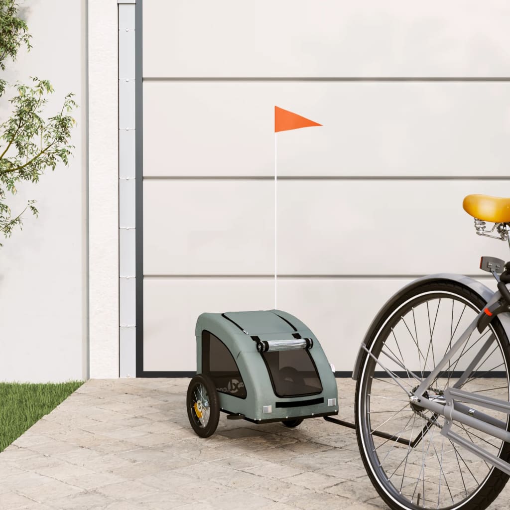 Rimorchio da Bici per Animali Grigio Oxford e Ferro - homemem39