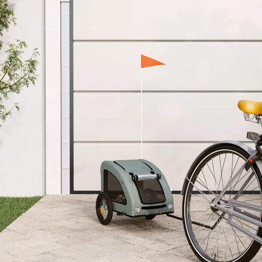 Rimorchio da Bici per Animali Grigio Oxford e Ferro - homemem39