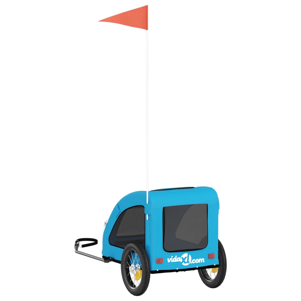 Rimorchio da Bici per Animali Blu Oxford e Ferro - homemem39