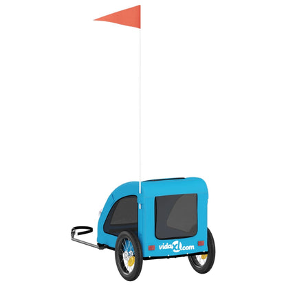 Rimorchio da Bici per Animali Blu Oxford e Ferro - homemem39