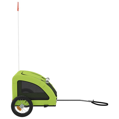 Rimorchio da Bici per Animali Verde Oxford e Ferro - homemem39