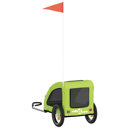 Rimorchio da Bici per Animali Verde Oxford e Ferro - homemem39