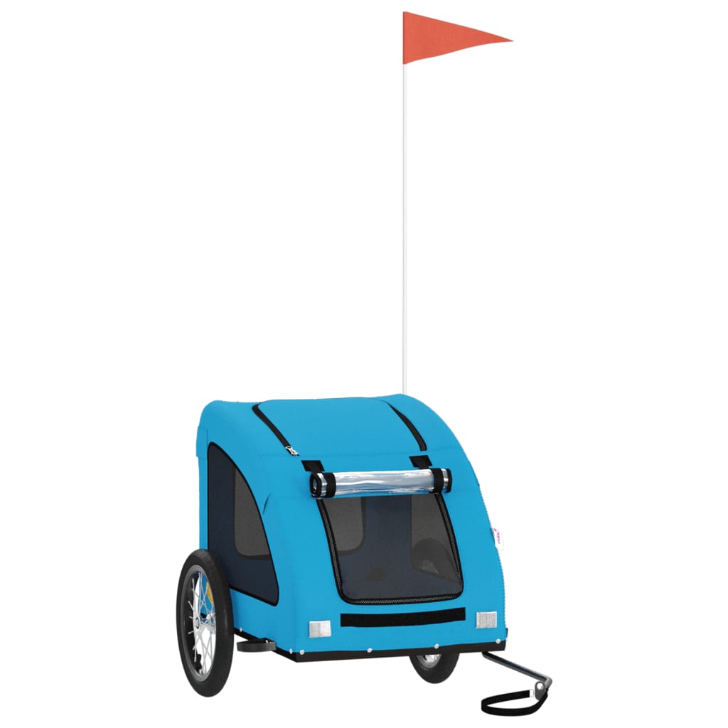 Rimorchio da Bici per Animali Blu Oxford e Ferro - homemem39