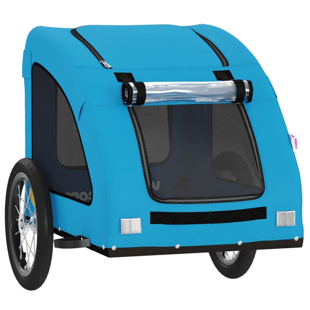 Rimorchio da Bici per Animali Blu Oxford e Ferro - homemem39