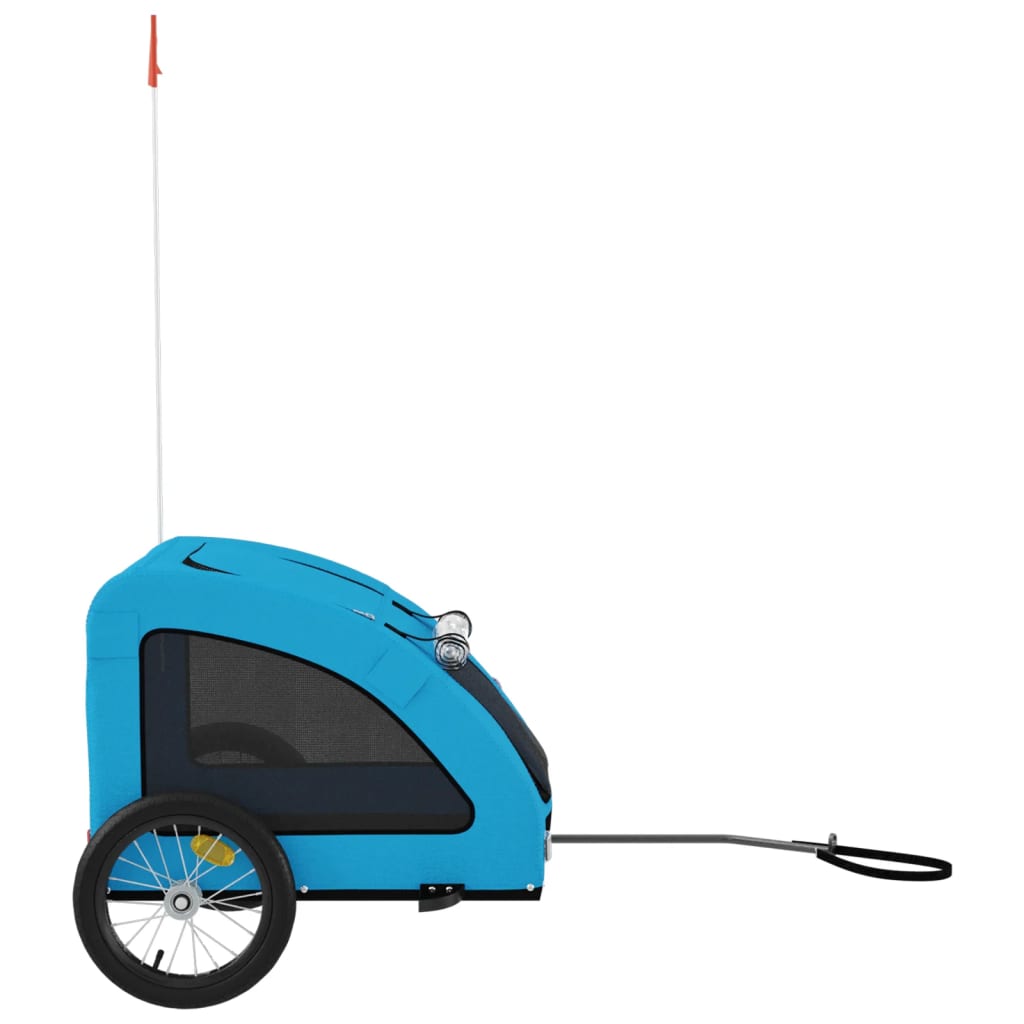 Rimorchio da Bici per Animali Blu Oxford e Ferro - homemem39