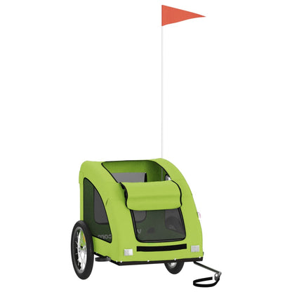 Rimorchio da Bici per Animali Verde Oxford e Ferro - homemem39
