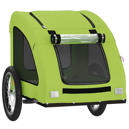 Rimorchio da Bici per Animali Verde Oxford e Ferro - homemem39