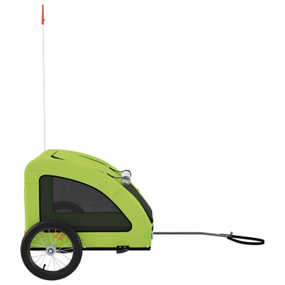 Rimorchio da Bici per Animali Verde Oxford e Ferro - homemem39