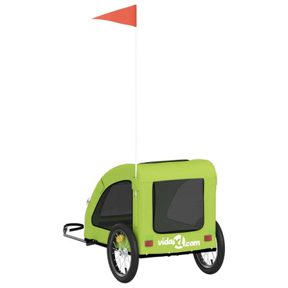 Rimorchio da Bici per Animali Verde Oxford e Ferro - homemem39